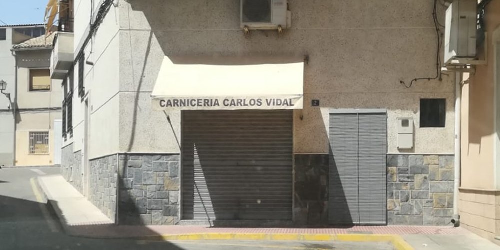 La carnicería de Carlos Vidal antes del trabajo de diseño de imagen corporativa