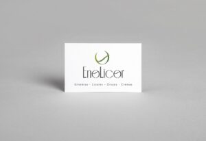 Diseño de tarjeta de visita de Enolicor diseñada por Ideade Creativos.