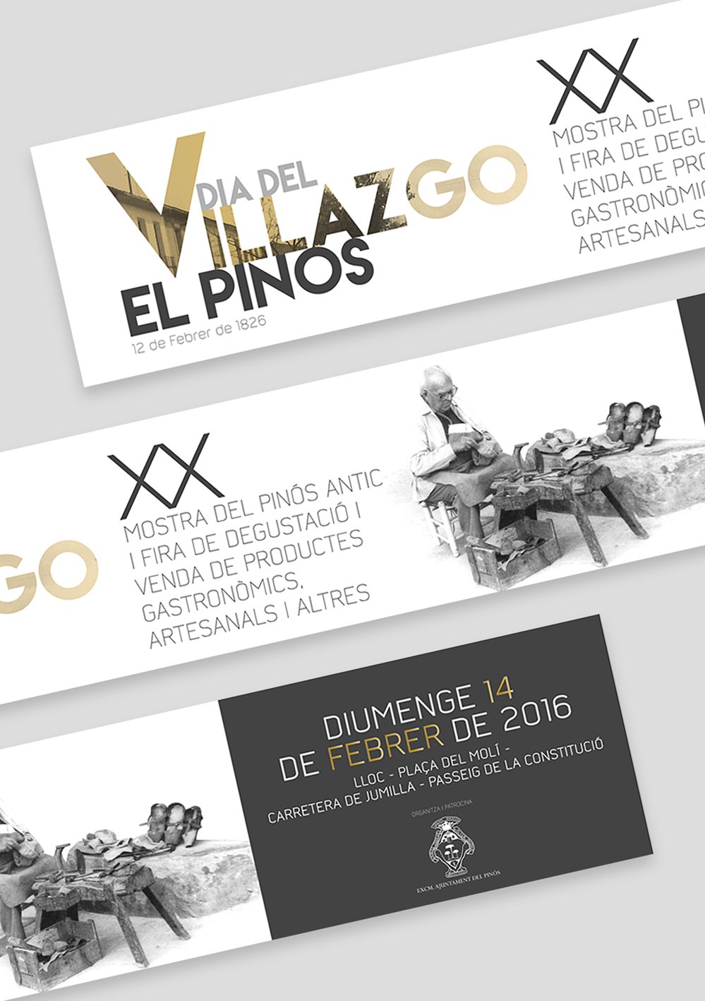 Material gráfico diseñado para el Villazgo Pinoso 2016, por Ideade Creativo.
