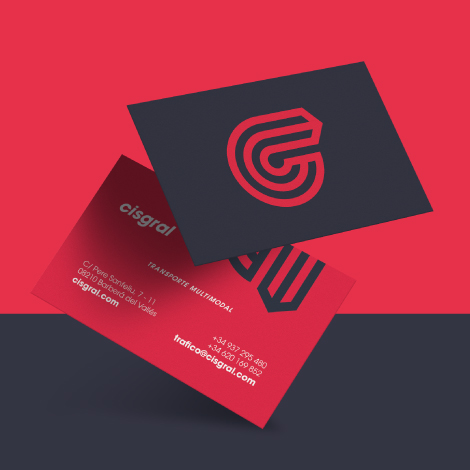 Diseño de tarjeta de visita del proyecto de branding para Cisgral