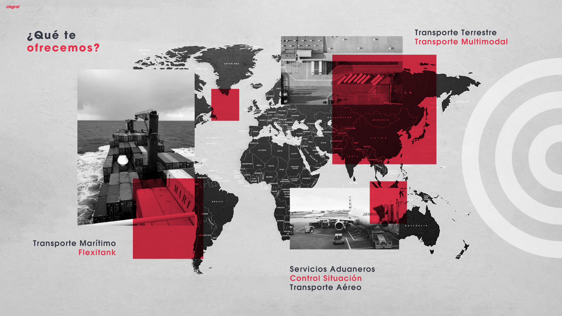 Infografía con mapa mundi. Proyecto de branding de IDEADE Creativos para Cisgral