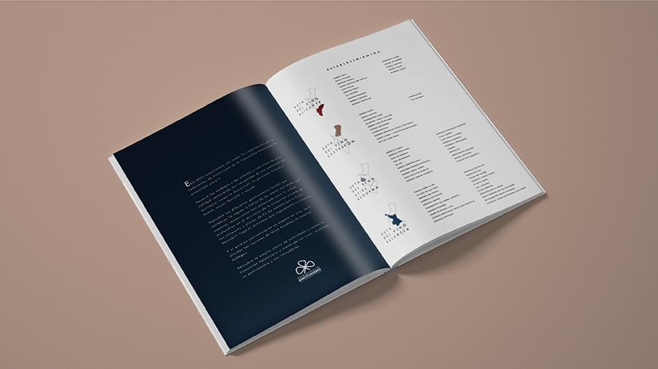 Imagen del dossier diseñado en este proyecto de diseño editorial para Enoturismo de la Comunidad Valenciana