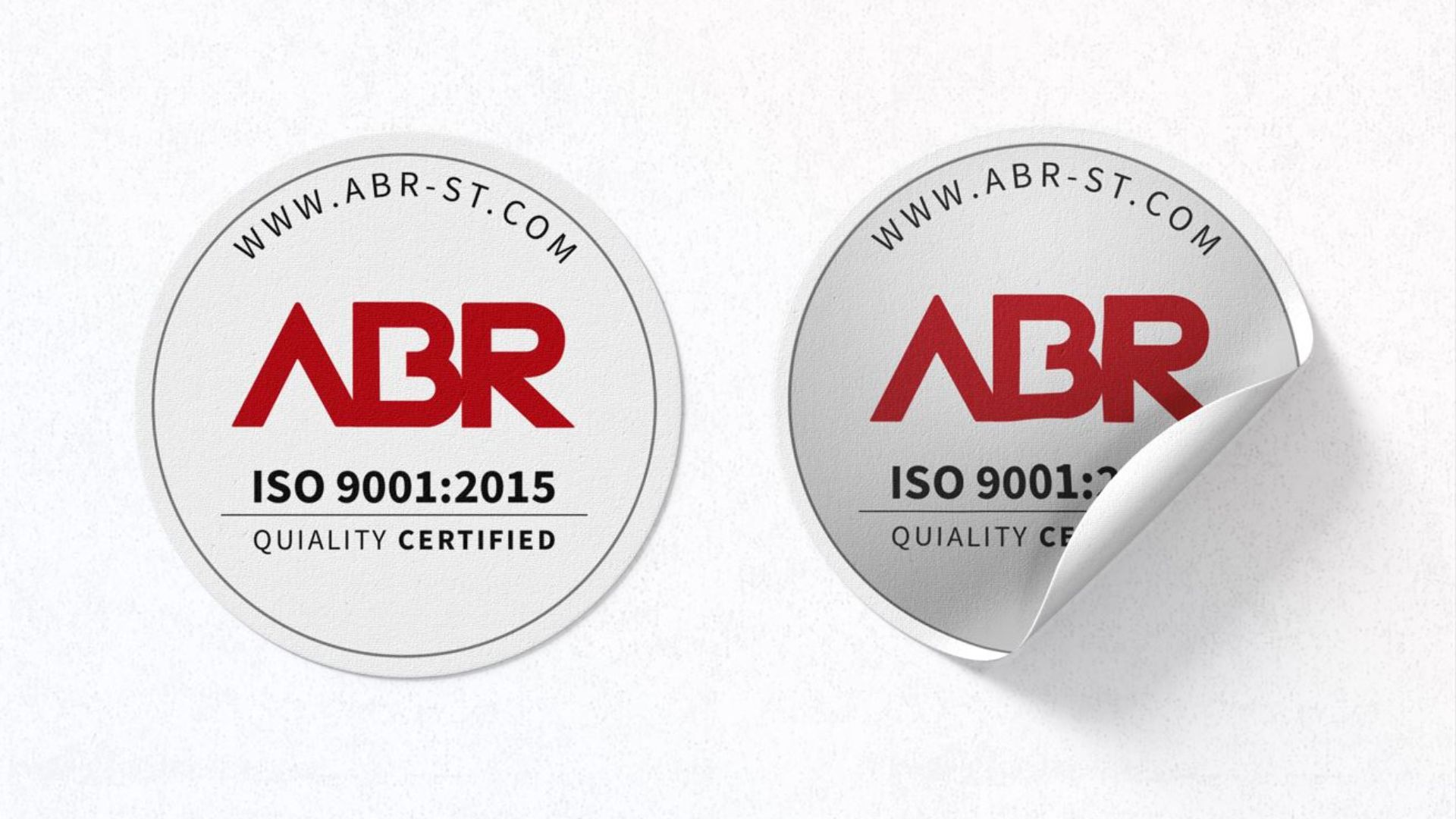 Adhesivos con el nuevo logotipo de Abrasivos Alicante: ABR Surfaces Technologies