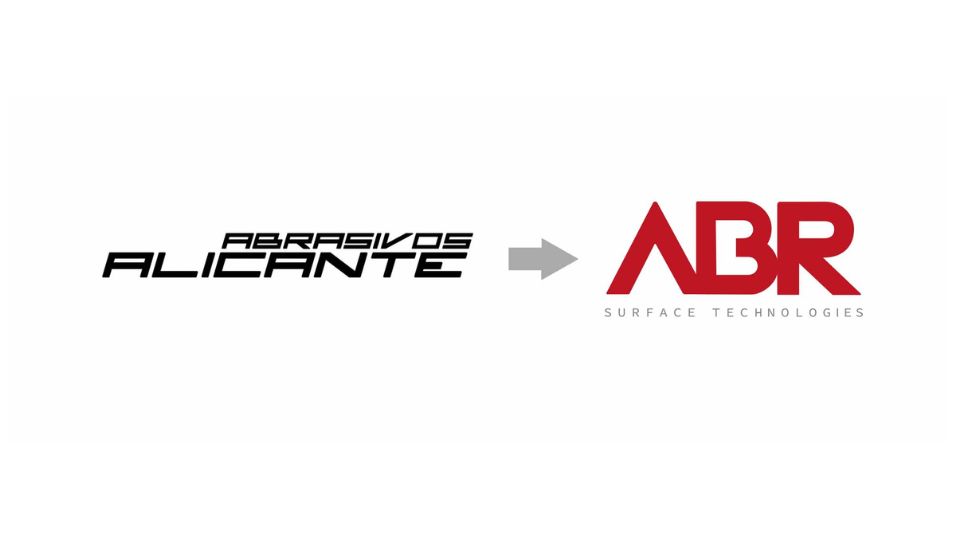 Antes y después del logo de Abrasivos Alicante, un trabajo de rebranding y cambio de identidad corporativa de IDEADE