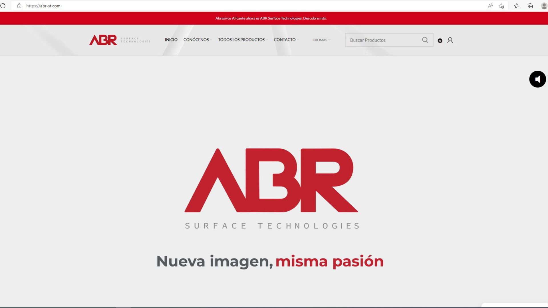 Nuevo diseño web de Abrasivos Alicante: ABR Surfaces Technologies 2023.