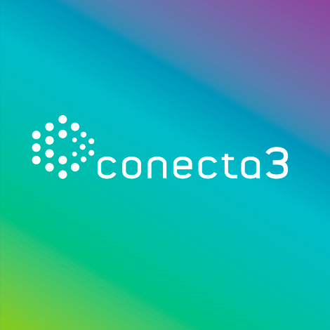 Nuevo logotipo Conecta3 diseñado por Ideade Creativos.