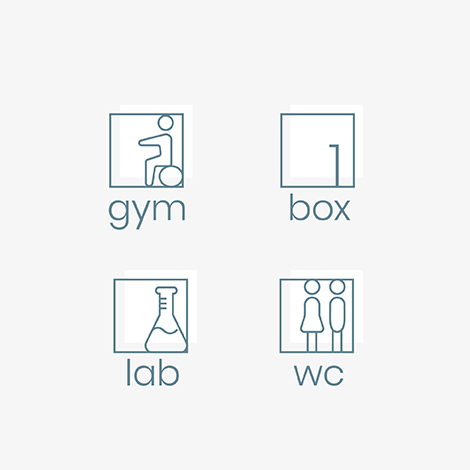 Diseño de iconografía para clínica Kinetia diseñado por Ideade Creativos