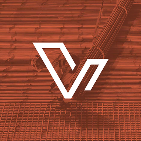 Símbolo del logotipo del diseño de identidad corporativa para empresa de construcción La Vid Construcciones